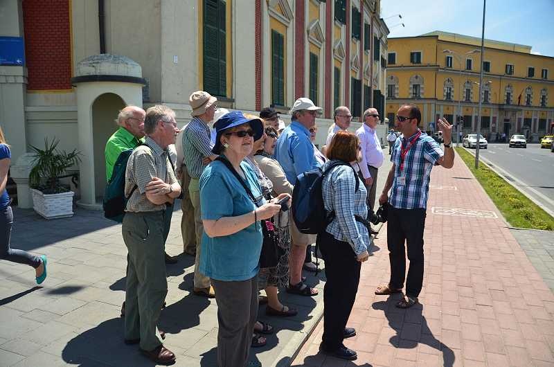 Tourist in Tirana